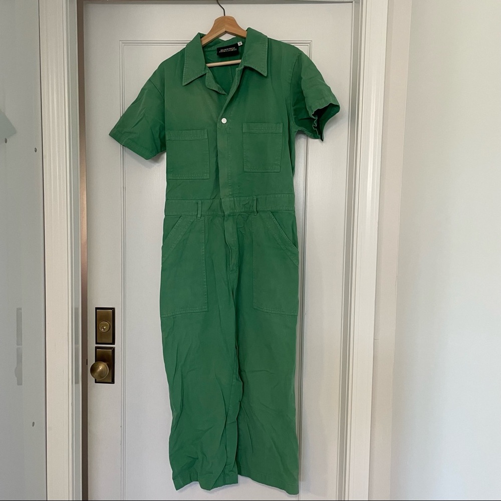 Big Bud Press Short sleeve jump suit, L, Seafoam Green